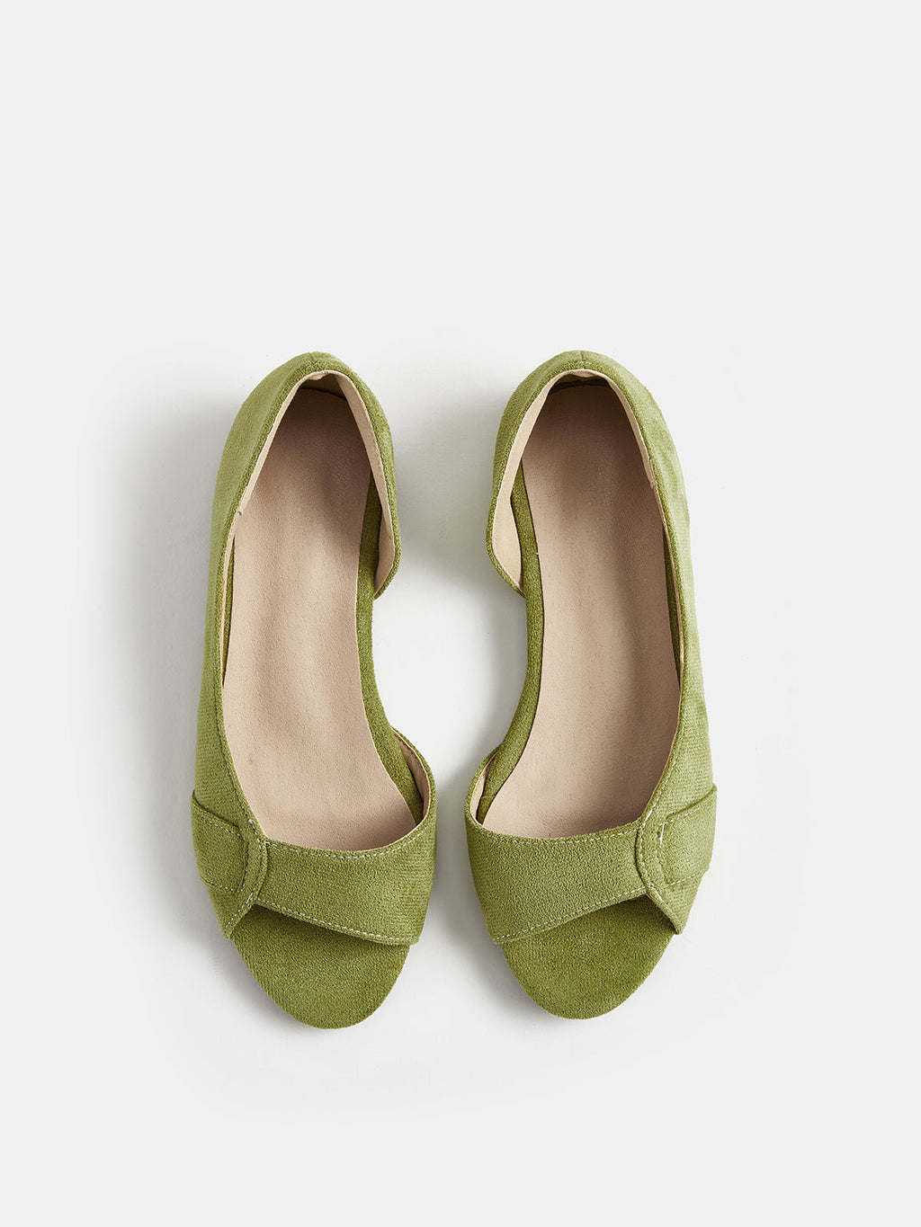 Peep Toe Cut Out Flats