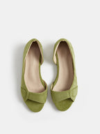 Peep Toe Cut Out Flats