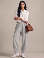 Elastic Crossover cintura Barrel Sweatpants