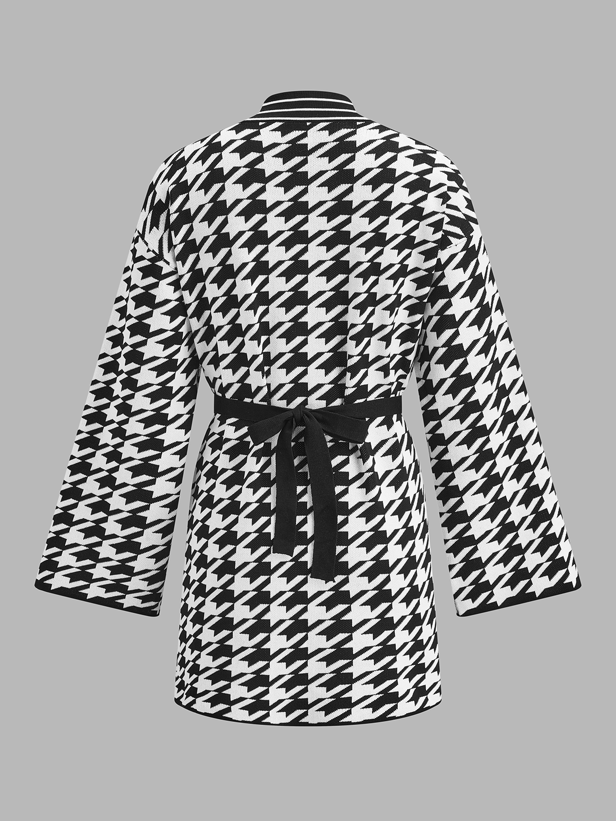 Houndstooth con Cinturón Punto Dos Piezas Set