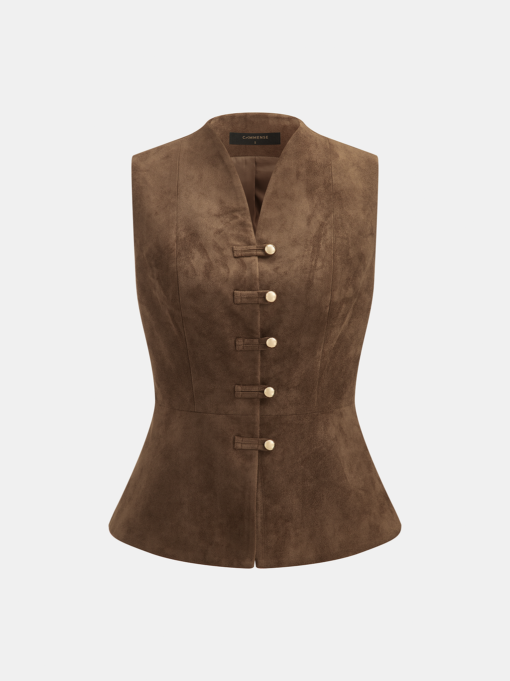 Faux-Ante Frog-botón Waistcoat