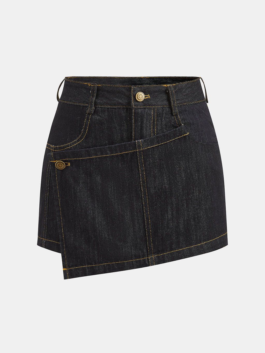 Con Cinturón Denim Chaqueta & Cruzado Skort Co-ord Set