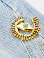 Metálico Ornament Barrel Leg Jeans