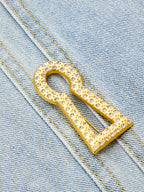 Metálico Ornament Barrel Leg Jeans