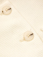 Mandarin cuello Asimétrico botón Cropped Blazer