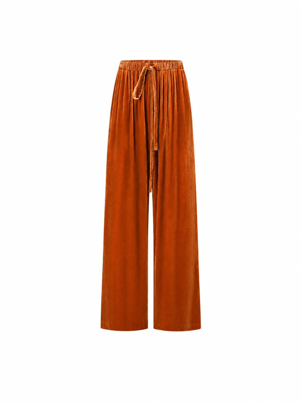 Terciopelo Flare-manga Top & Drawstring Pantalón Set