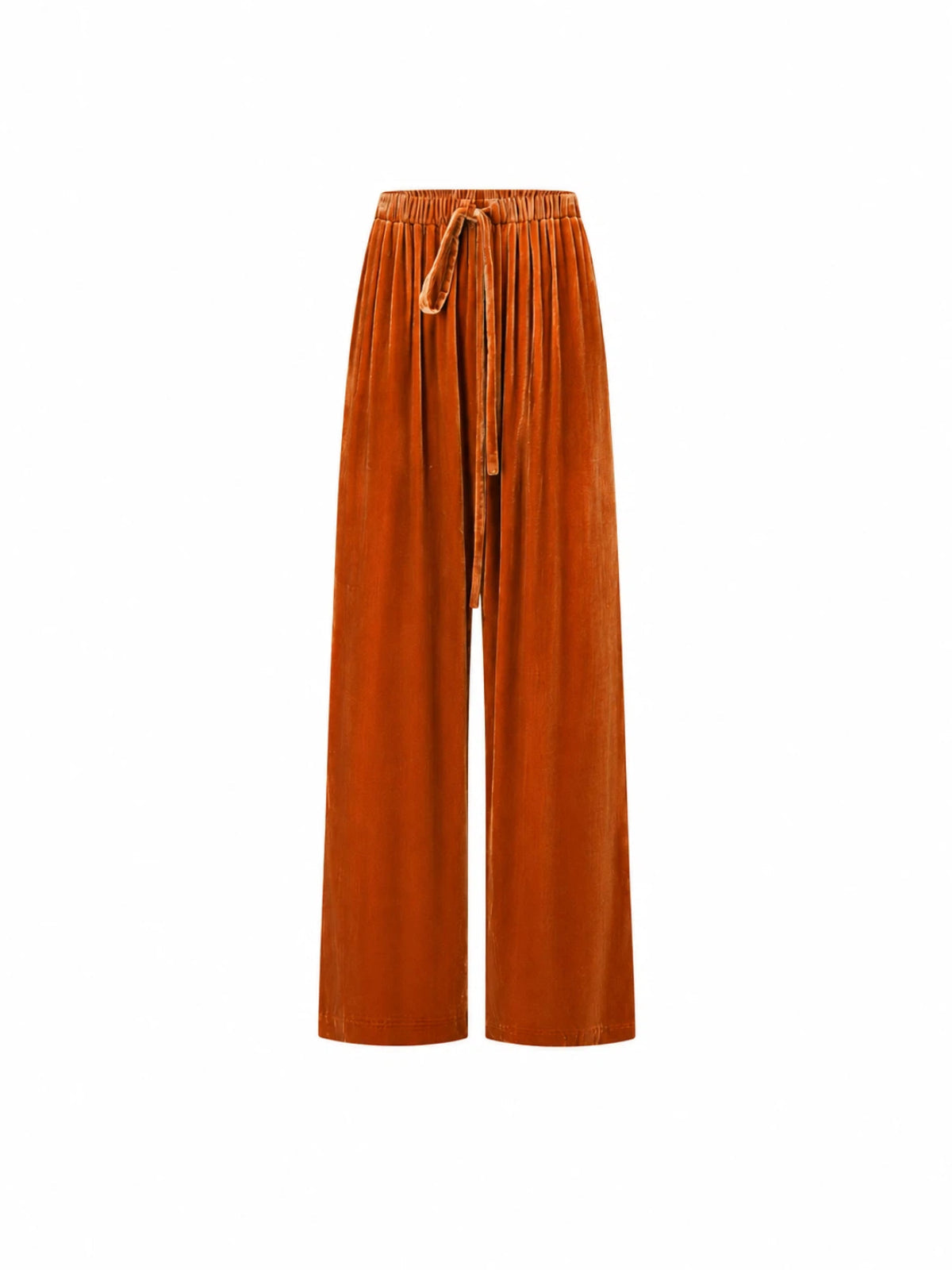 Terciopelo Flare-manga Top & Drawstring Pantalón Set