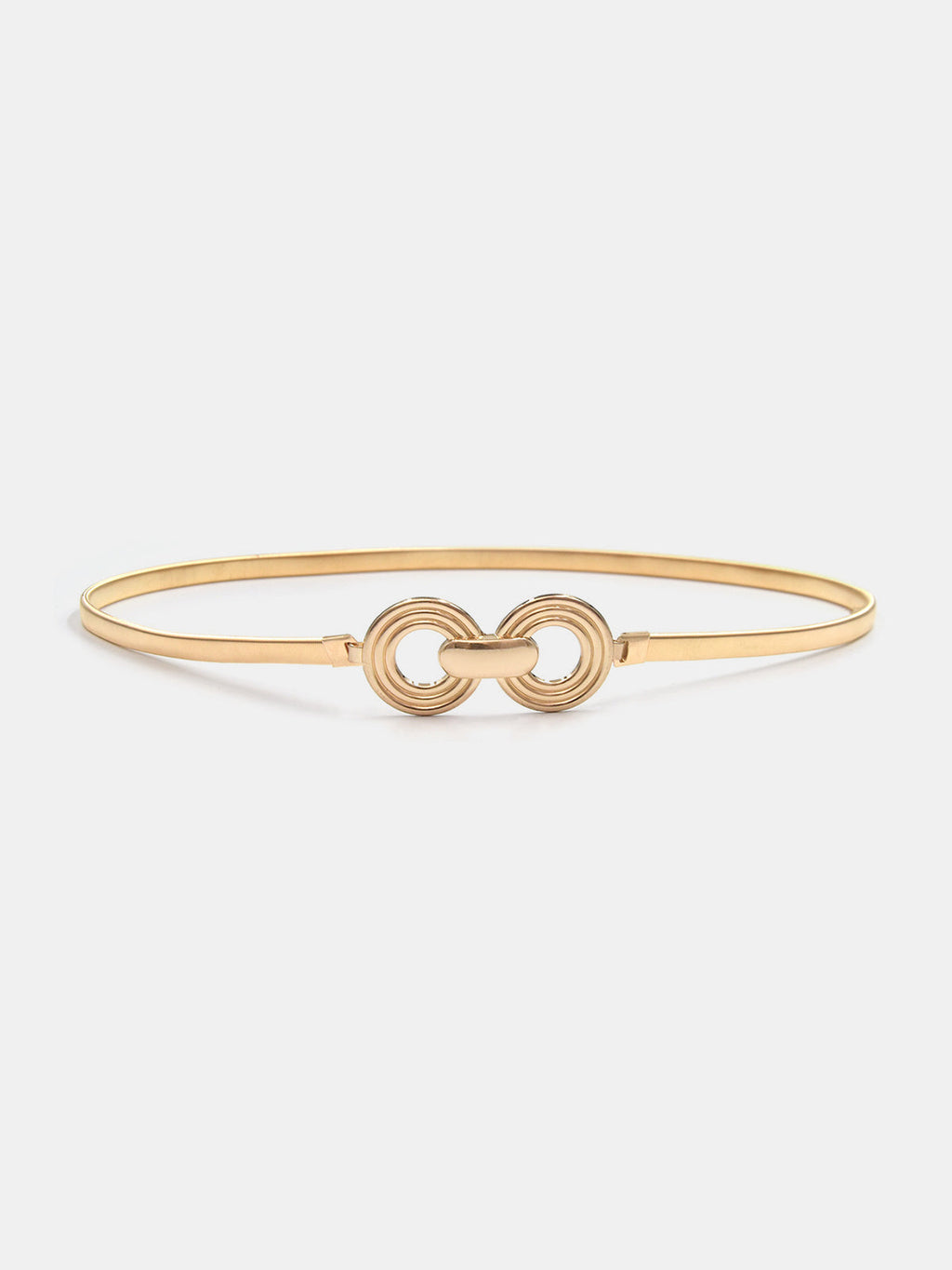 Metálico Interlocking Hebilla Cintura Elástica Belt