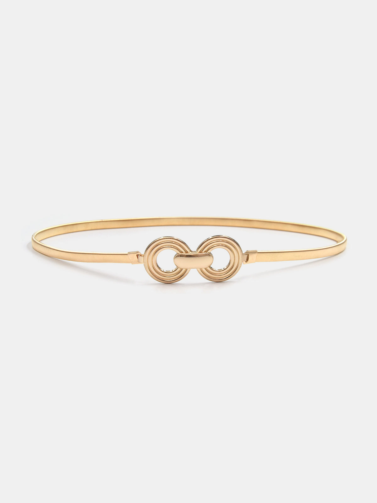 Metálico Interlocking Hebilla Cintura Elástica Belt