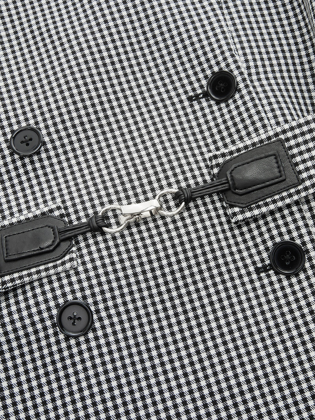 Cruzado Gingham con Cinturón Long Gabardina Abrigo