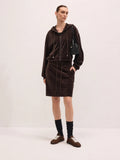 Velour Zip-Up Hoodie Falda Co-ord Set