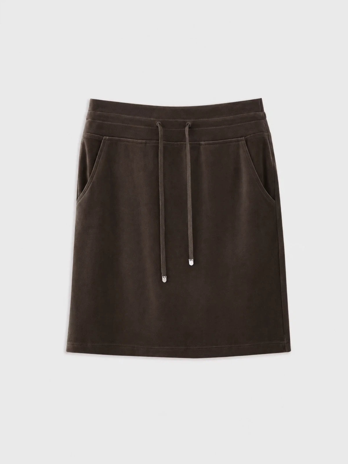 Velour Zip-Up Hoodie Falda Co-ord Set