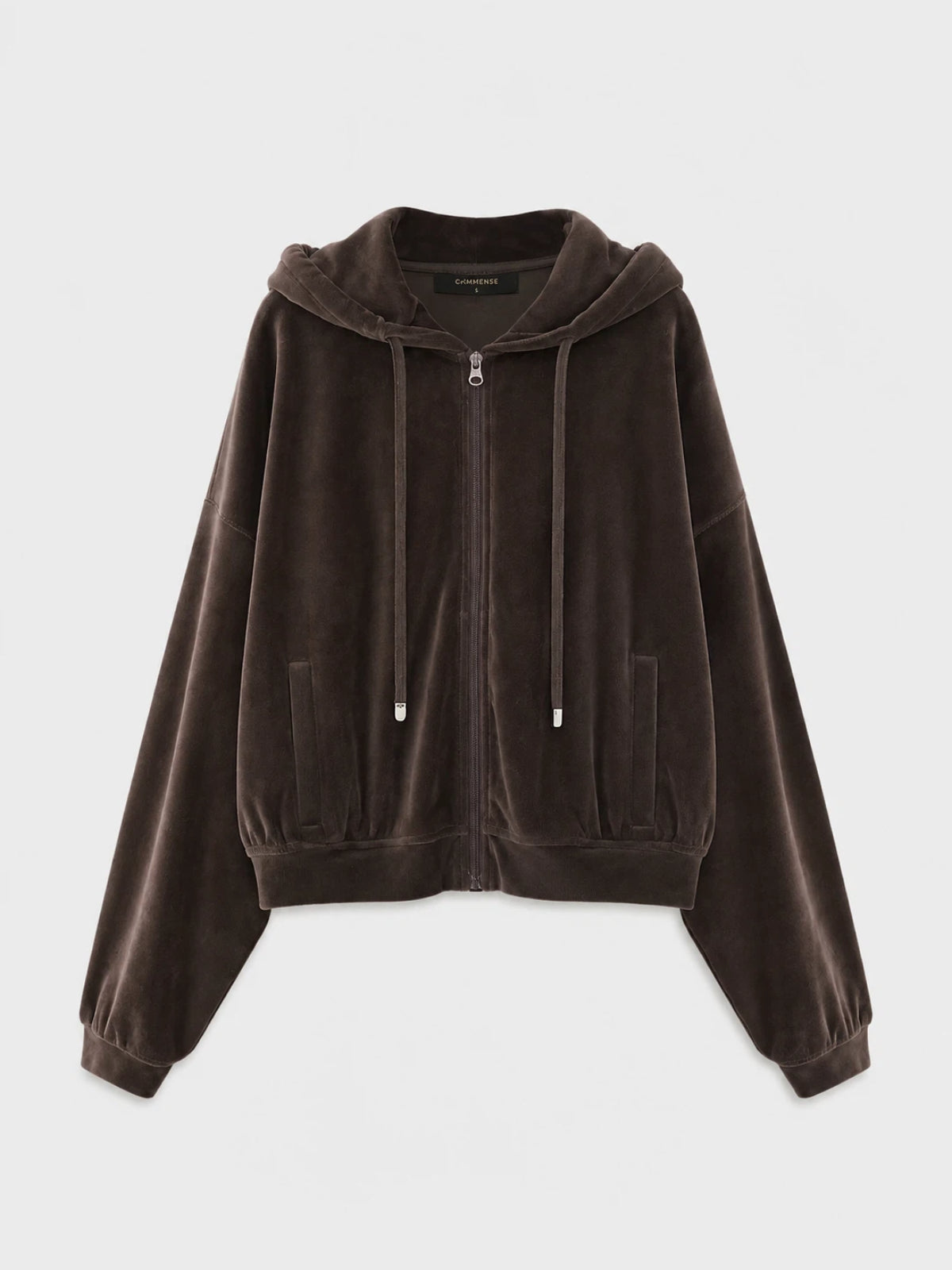 Velour Zip-Up Hoodie Falda Co-ord Set