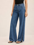 Slit bajo Classic Pierna Ancha Jeans
