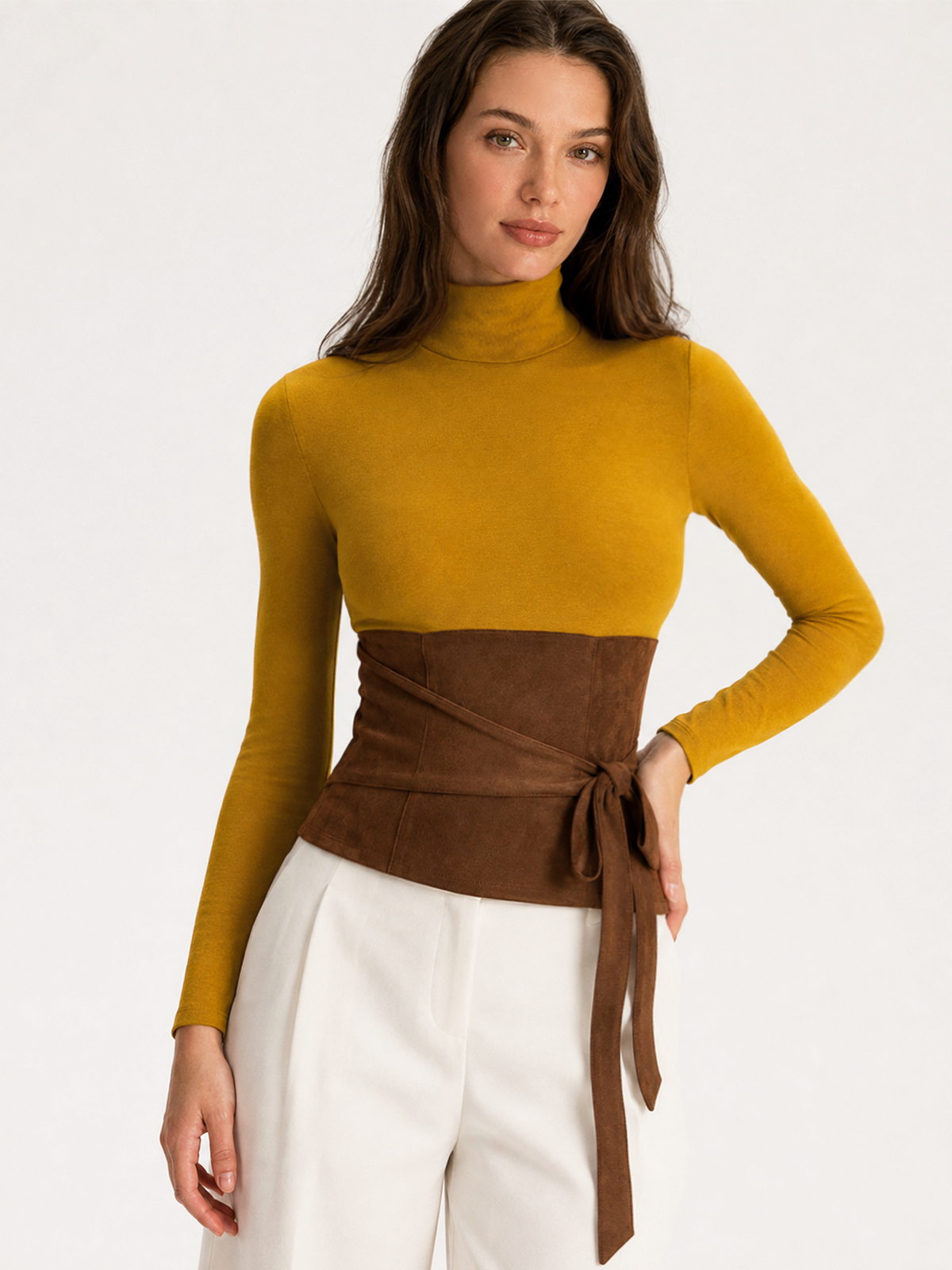 Faux-Ante Panel Cuello Alto Punto Top