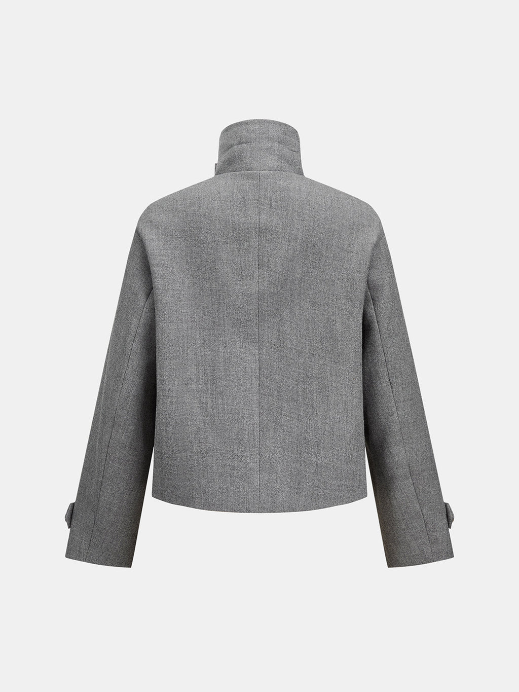 Alto cuello Abotonado Cropped Abrigo