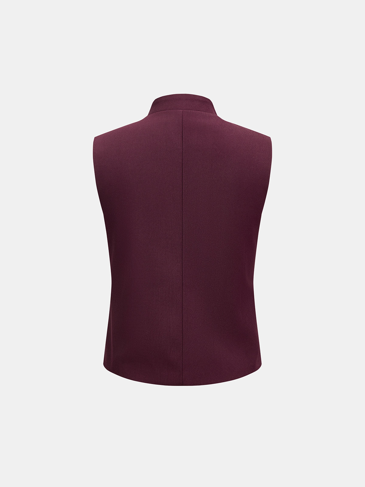 Cord-Braided ribete alto-cuello Waistcoat