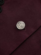 Cord-Braided ribete alto-cuello Waistcoat