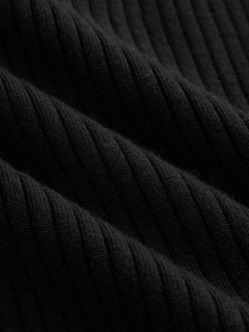 Contraste-ribete Polo cuello Ribbed Punto Top