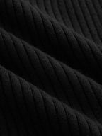 Contraste-ribete Polo cuello Ribbed Punto Top