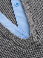Faux Dos Piezas Ribbed Punto jersey