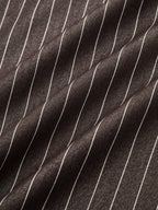 Twisted cintura Pinstripe Pierna Ancha Pantalón