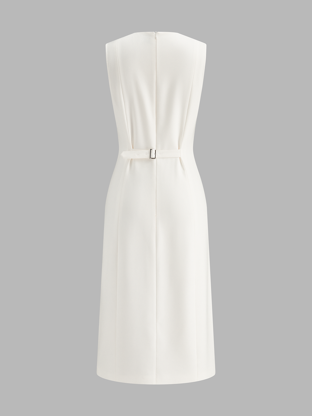 Frog-ribete Contraste Piping Sheath Vestido