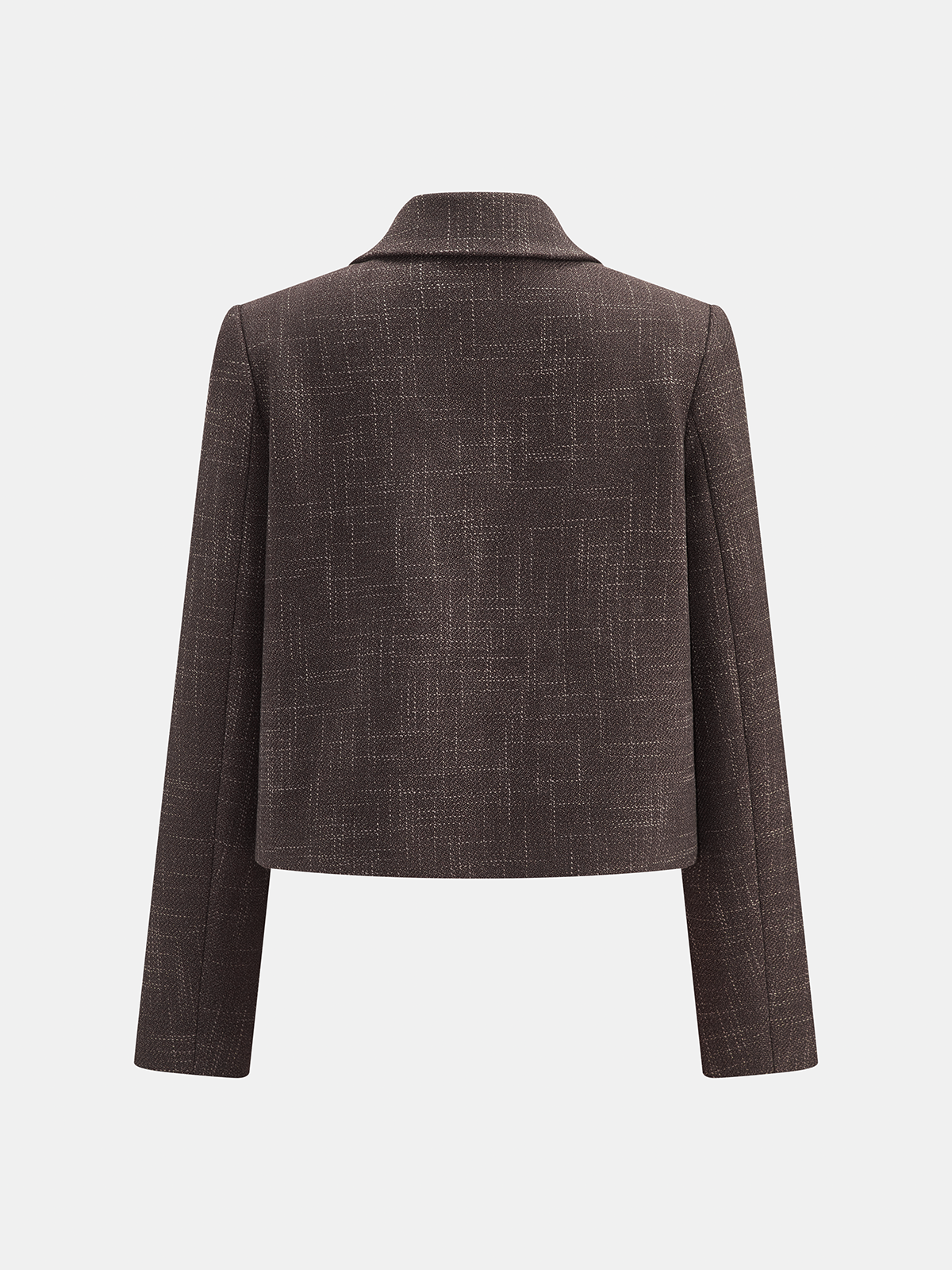 Tweed con Cuello Chaqueta & Cruzado mini Falda Set