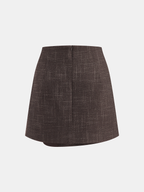 Tweed con Cuello Chaqueta & Cruzado mini Falda Set