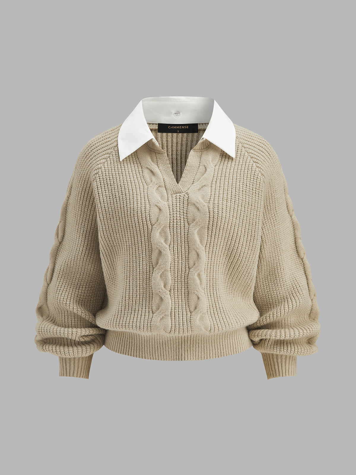 Camisa cuello Cable Punto jersey mini Falda Set