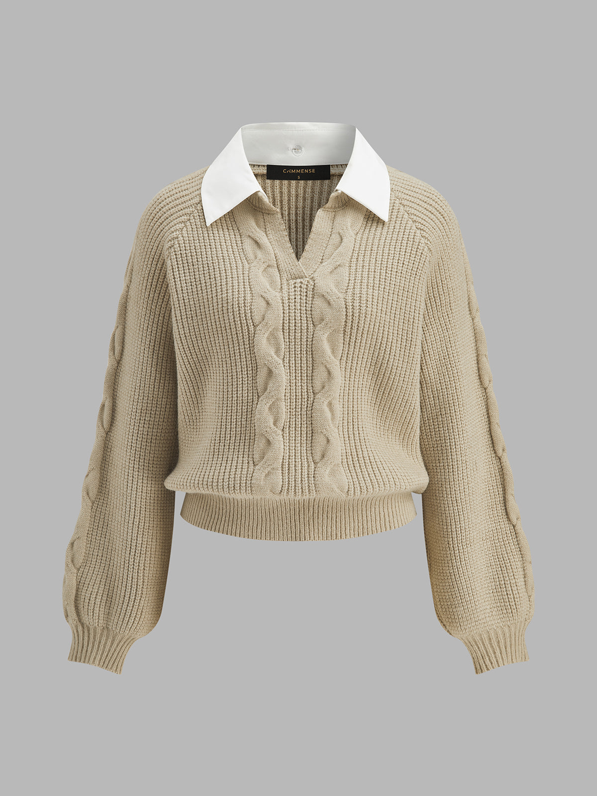 Camisa cuello Cable Punto jersey mini Falda Set