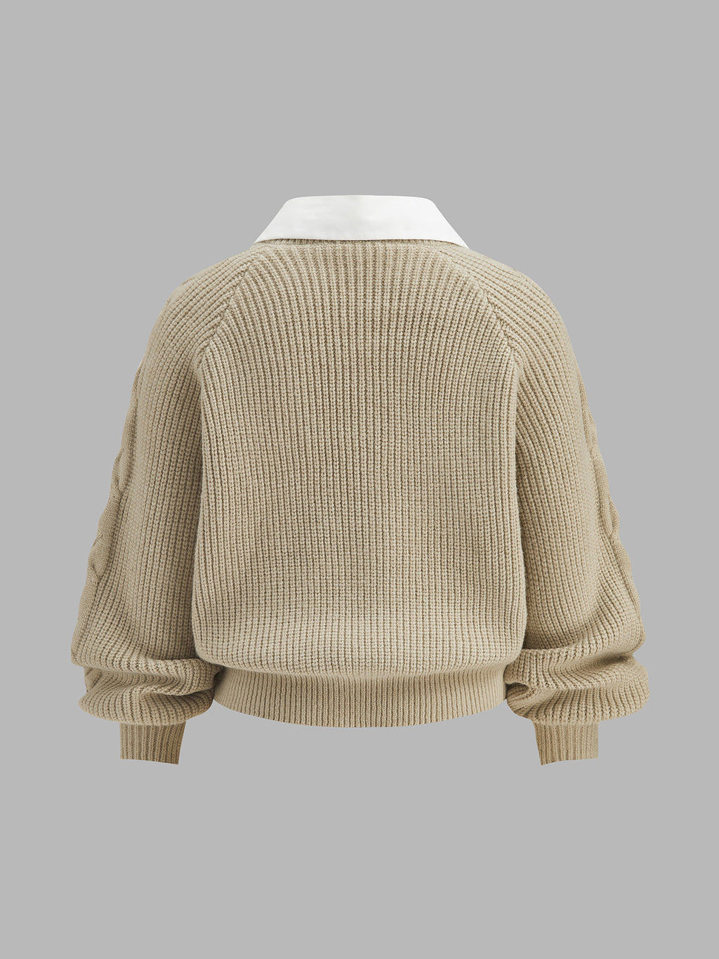 Camisa cuello Cable Punto jersey mini Falda Set