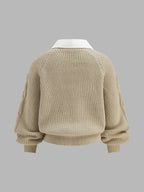 Camisa cuello Cable Punto jersey mini Falda Set