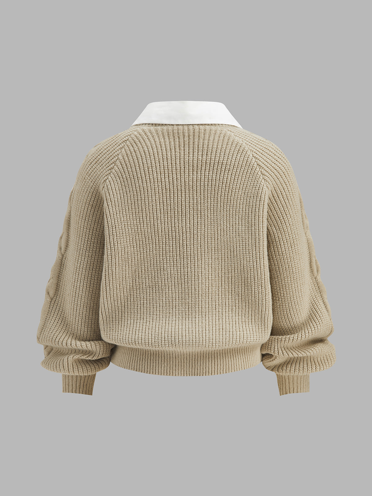 Camisa cuello Cable Punto jersey mini Falda Set