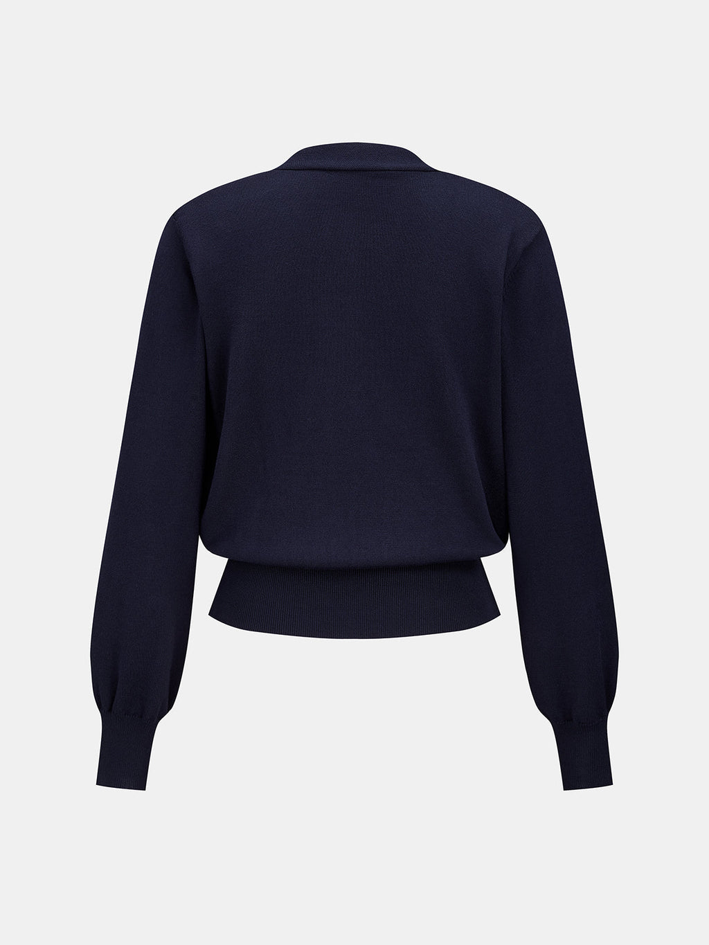 Cruzado-Escote V Cinched Punto Blusa