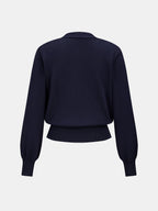 Cruzado-Escote V Cinched Punto Blusa