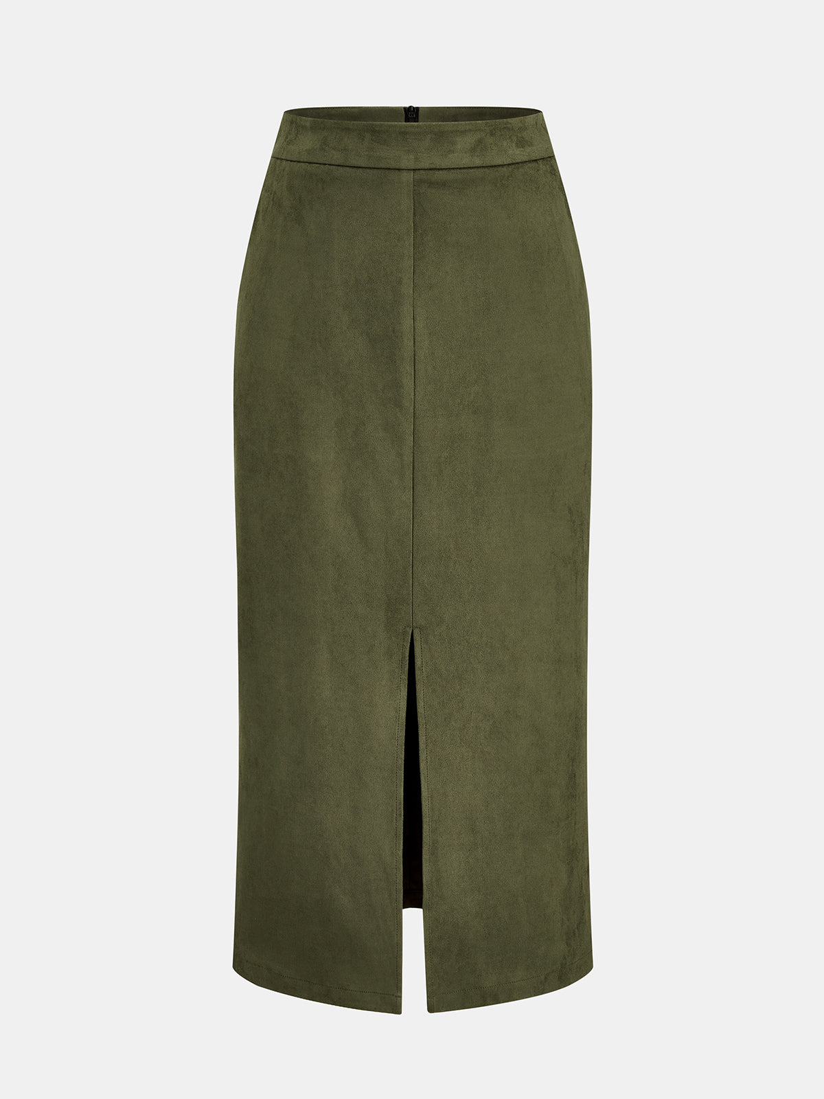 Faux Ante con Cinturón Chaleco Split midi Falda Set
