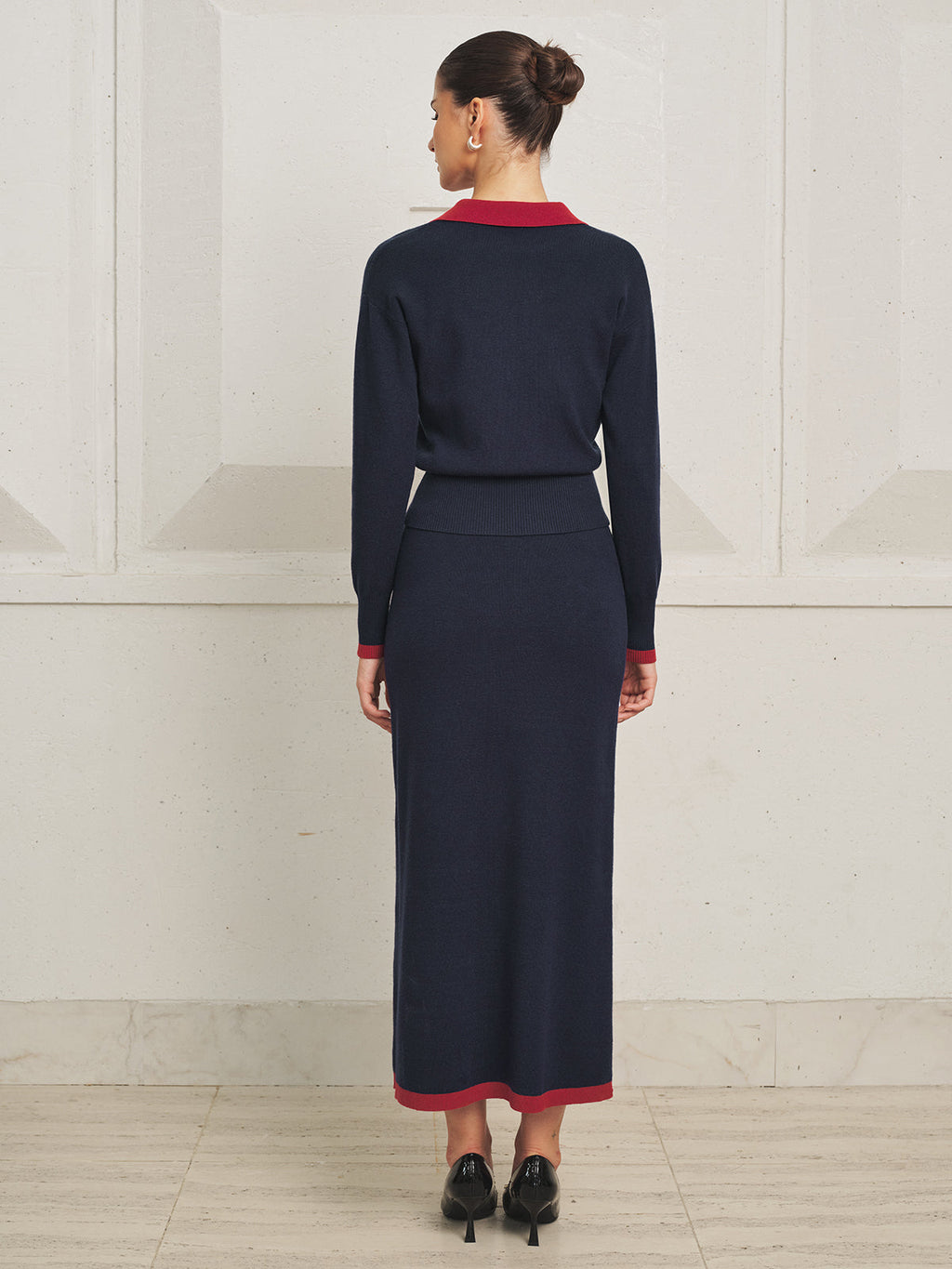 Estribo Detalle Ribete en Contraste Punto Co-ord Set