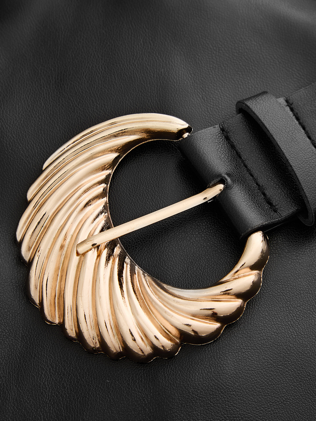 Con Cinturón Faux-Leather Encaje-ribete midi Lápiz Falda