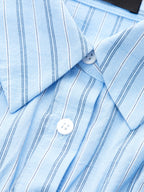 Tie cuello Rayas Faux Dos Piezas Blusa