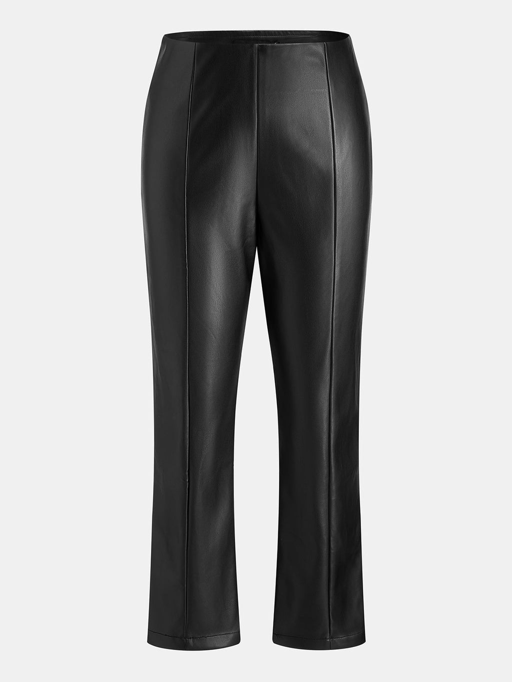 Efecto Piel Seamed Cropped Flare Pantalón