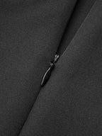 Drapeado cuello cintura-Knot Split Vestido Largo
