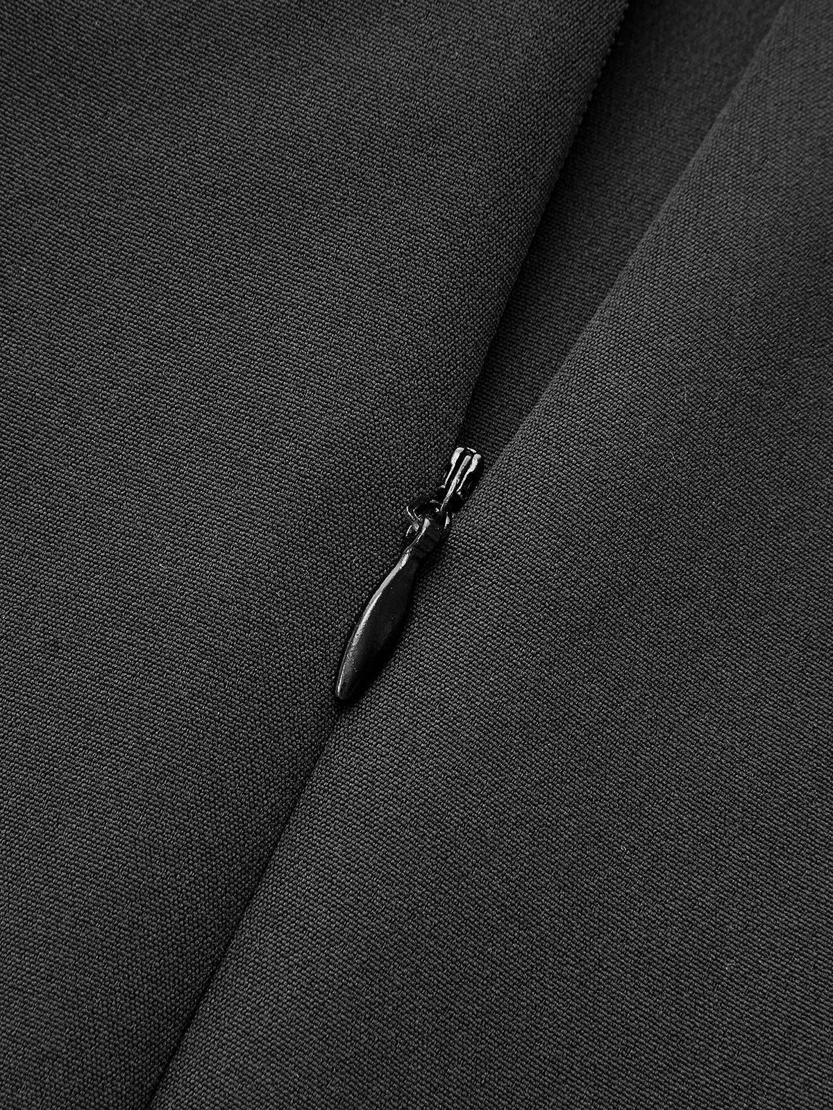 Drapeado cuello cintura-Knot Split Vestido Largo