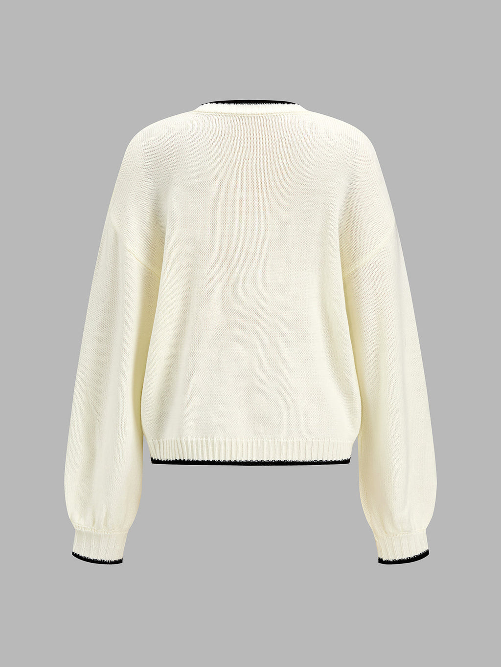 Lobster Jacquard Ribete en Contraste Punto jersey
