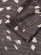 Semi-Semitransparente Spot estampado malla Fitted Top