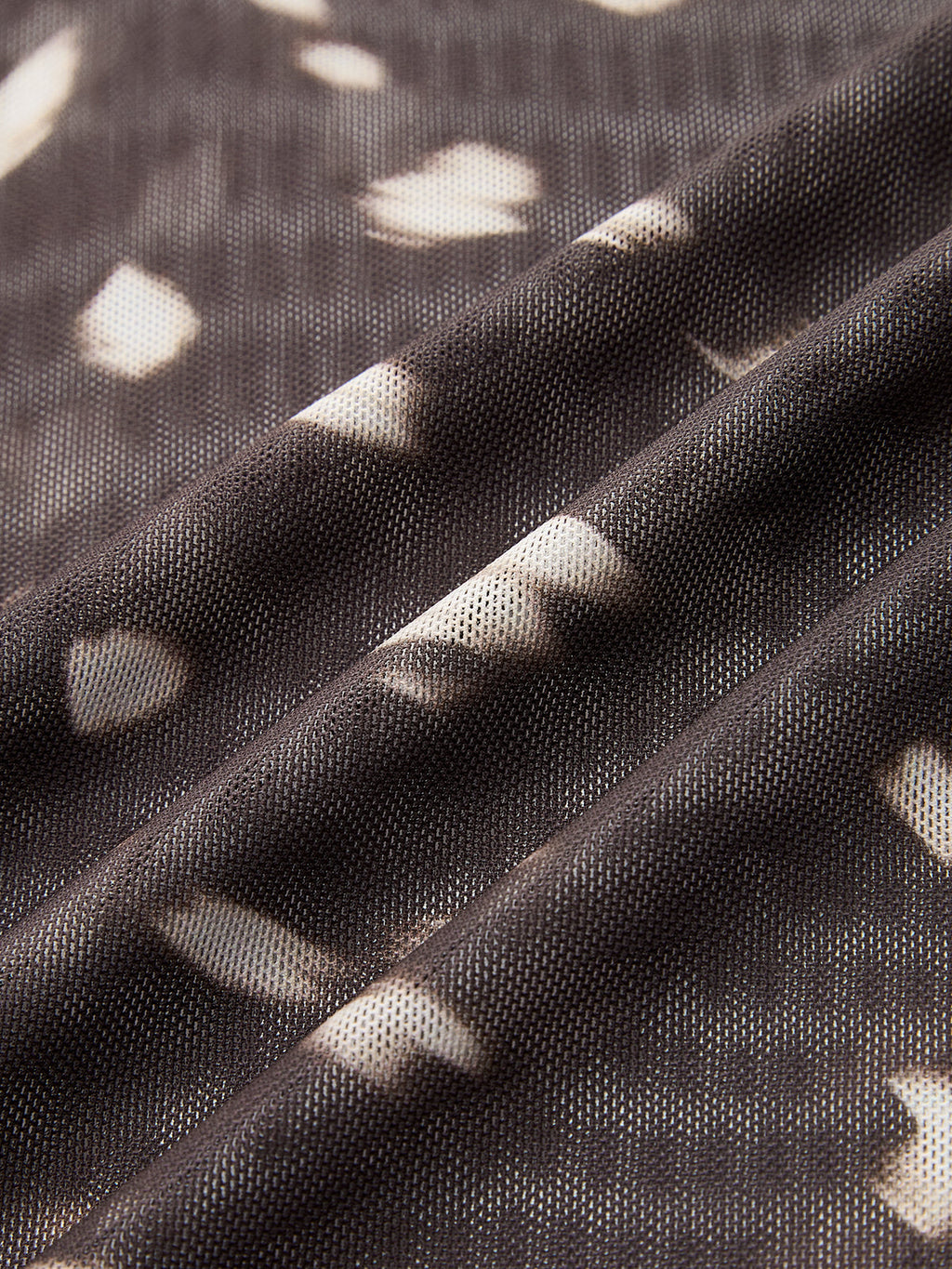 Semi-Semitransparente Spot estampado malla Fitted Top