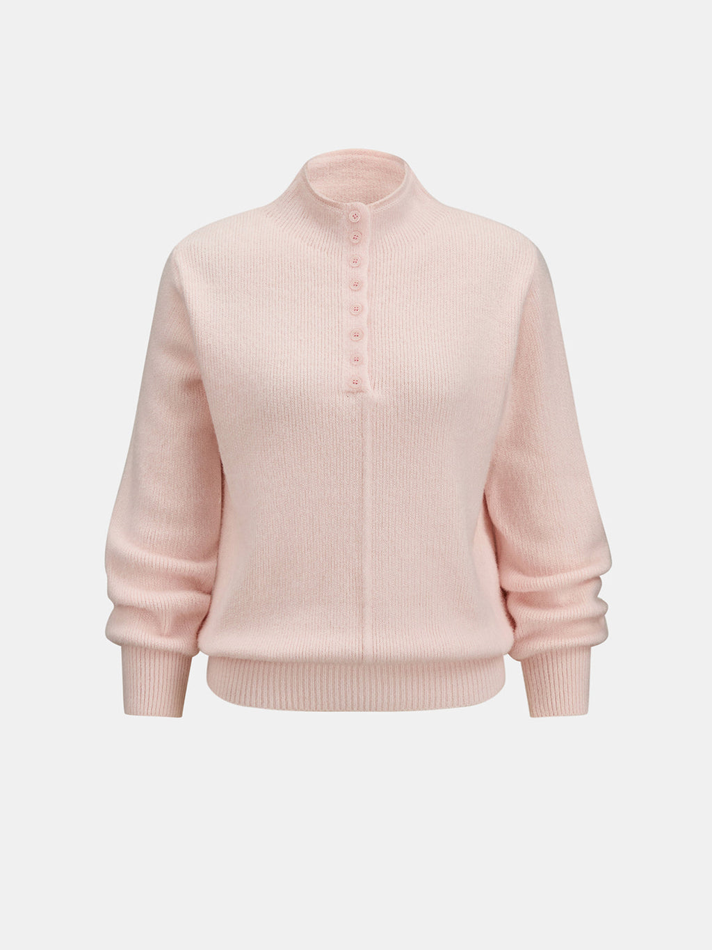 Henley alto cuello Suave Punto jersey