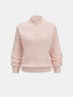 Henley alto cuello Suave Punto jersey