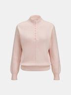 Henley alto cuello Suave Punto jersey