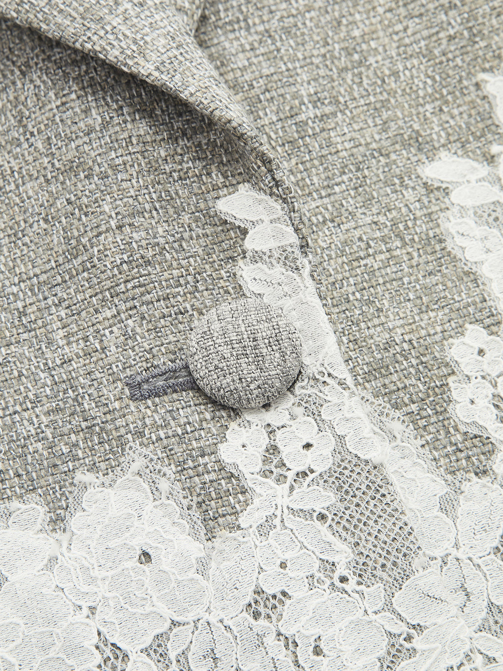 Encaje bajo Cropped Tweed Blazer